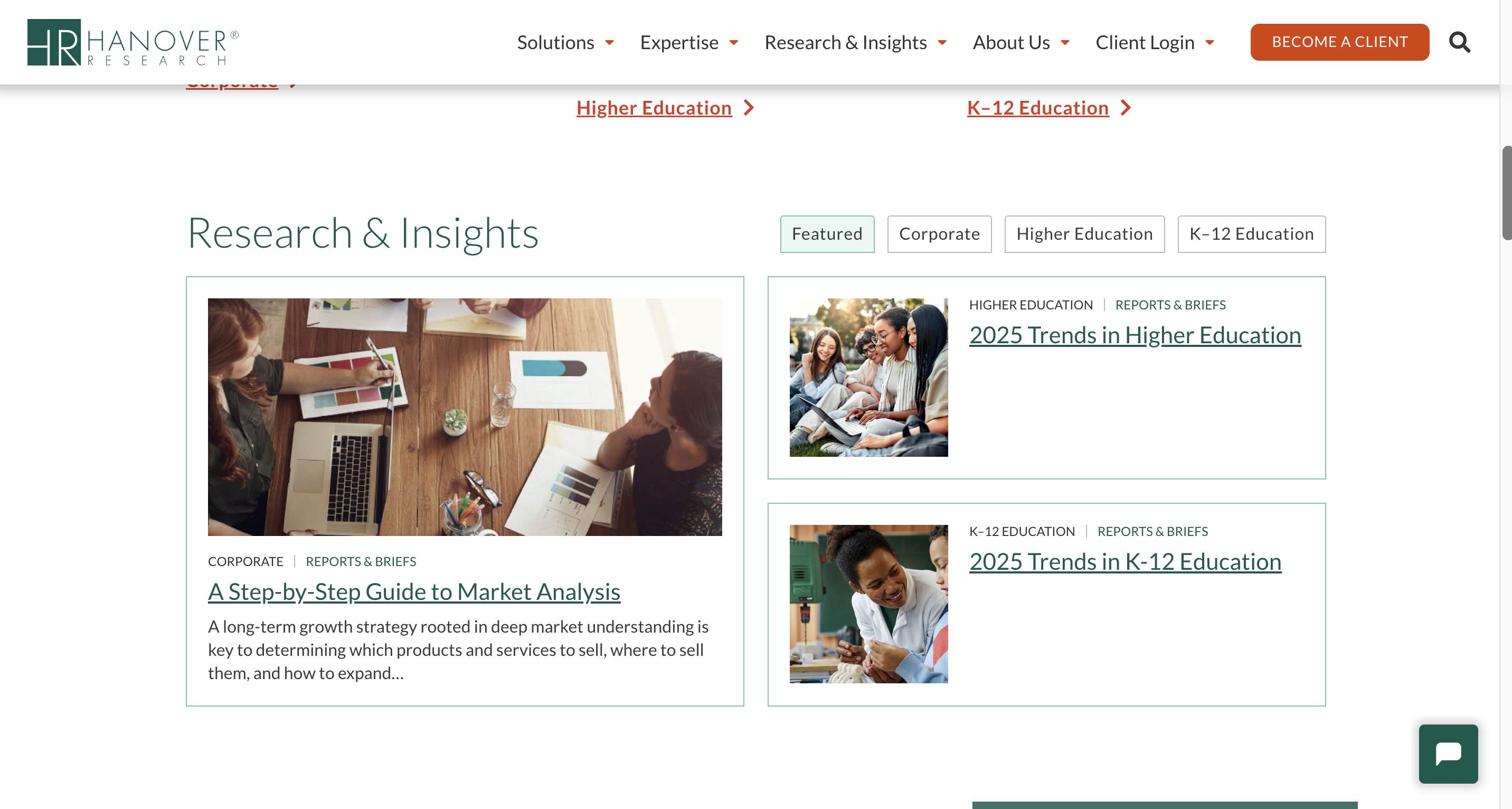 Hanover Research platform