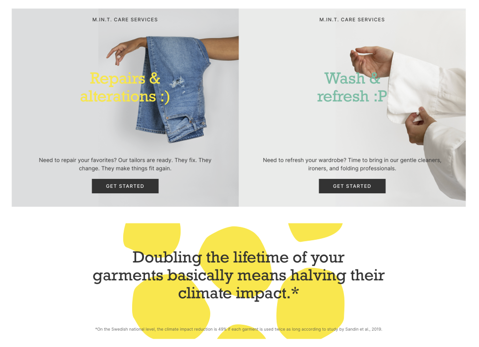 Mint Care sustainability platform